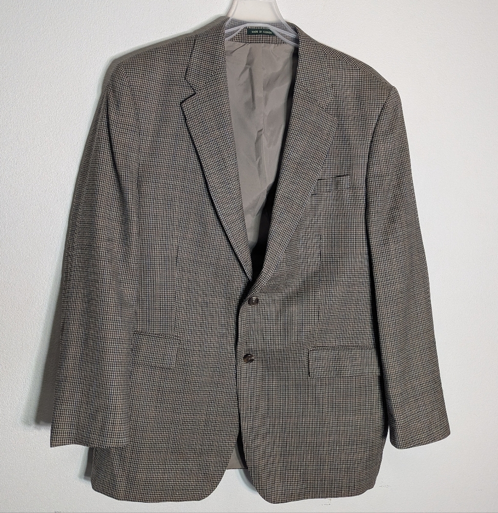 Lauren Ralph Lauren Men's Blazer Sport Coat 100% Wool Plaid Tartan Career 46L‎